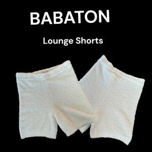 BABATON White Textured Lounge Wear/Shorts
